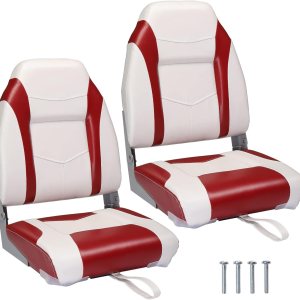 PEXMOR Asientos de barco con respaldo bajoalto, asientos plegables para barco, paquete de 2 tornillos de acero inoxidable incluidos, asientos PEXMOR Asientos de barco con respaldo bajoalto, asientos plegables para barco, paquete de 2 tornillos de acero inoxidable incluidos, asientos