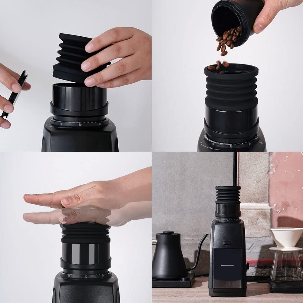 Molinillo de café de dosis única, compatible con Baratza Encore Molinillo de café de silicona con tapa mental para soplar granos de café residuales,