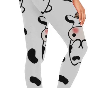 SMIDOW Leggings moldeadores con estampado lindo para mujer, leggings de cintura alta, pantalones deportivos elásticos de meter SMIDOW Leggings moldeadores con estampado lindo para mujer, leggings de cintura alta, pantalones deportivos elásticos de meter
