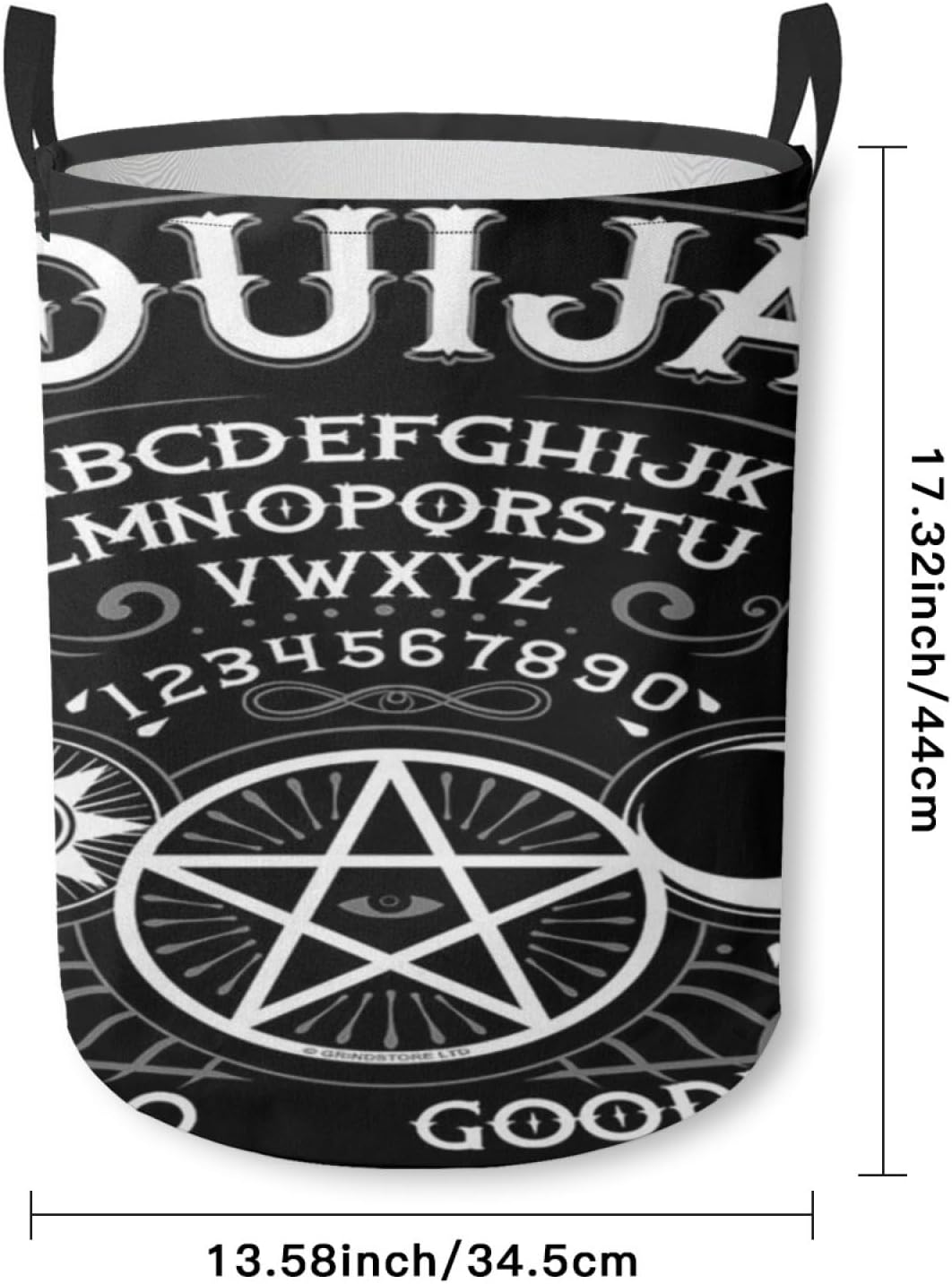 Cesta de lavandería con letreros de hojalata Ouija Spirit Board Ouija, cesta de almacenamiento plegable para baño, habitación, decoración del hogar