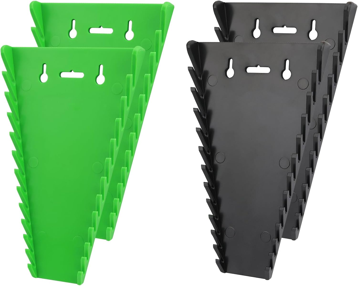 Paquete de 4 bandejas de herramientas magnéticas para llaves, organizador de llaves magnéticas, soporte de llaves de alta calidad SAE (14″ – 116″) y