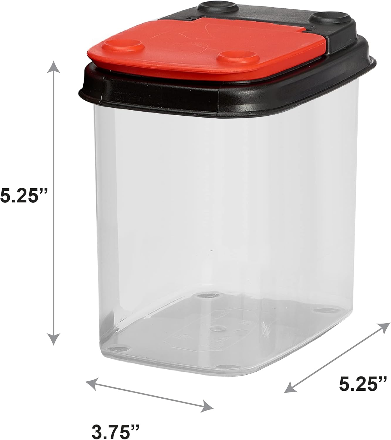 Buddeez Contenedores de almacenamiento de Bits and Bolts, paquete de 12, rojo