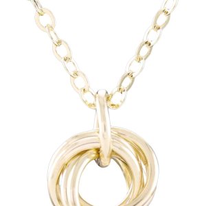 Dainty 14K Yellow Gold-Filled Simple Love Knot Circle Pendant Necklace Classy Jewelry Gift Idea for Women – 20″ Dainty 14K Yellow Gold-Filled Simple Love Knot Circle Pendant Necklace Classy Jewelry Gift Idea for Women – 20″