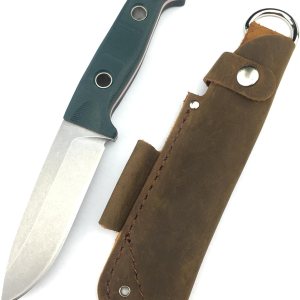 Buschcrafter 162 Cuchillo de hoja fija de 9.1 pulgadas con funda, cuchillo de caza al aire libre con hoja 7Cr17Mov de 3.9 pulgadas, mango verde G10, Buschcrafter 162 Cuchillo de hoja fija de 9.1 pulgadas con funda, cuchillo de caza al aire libre con hoja 7Cr17Mov de 3.9 pulgadas, mango verde G10,