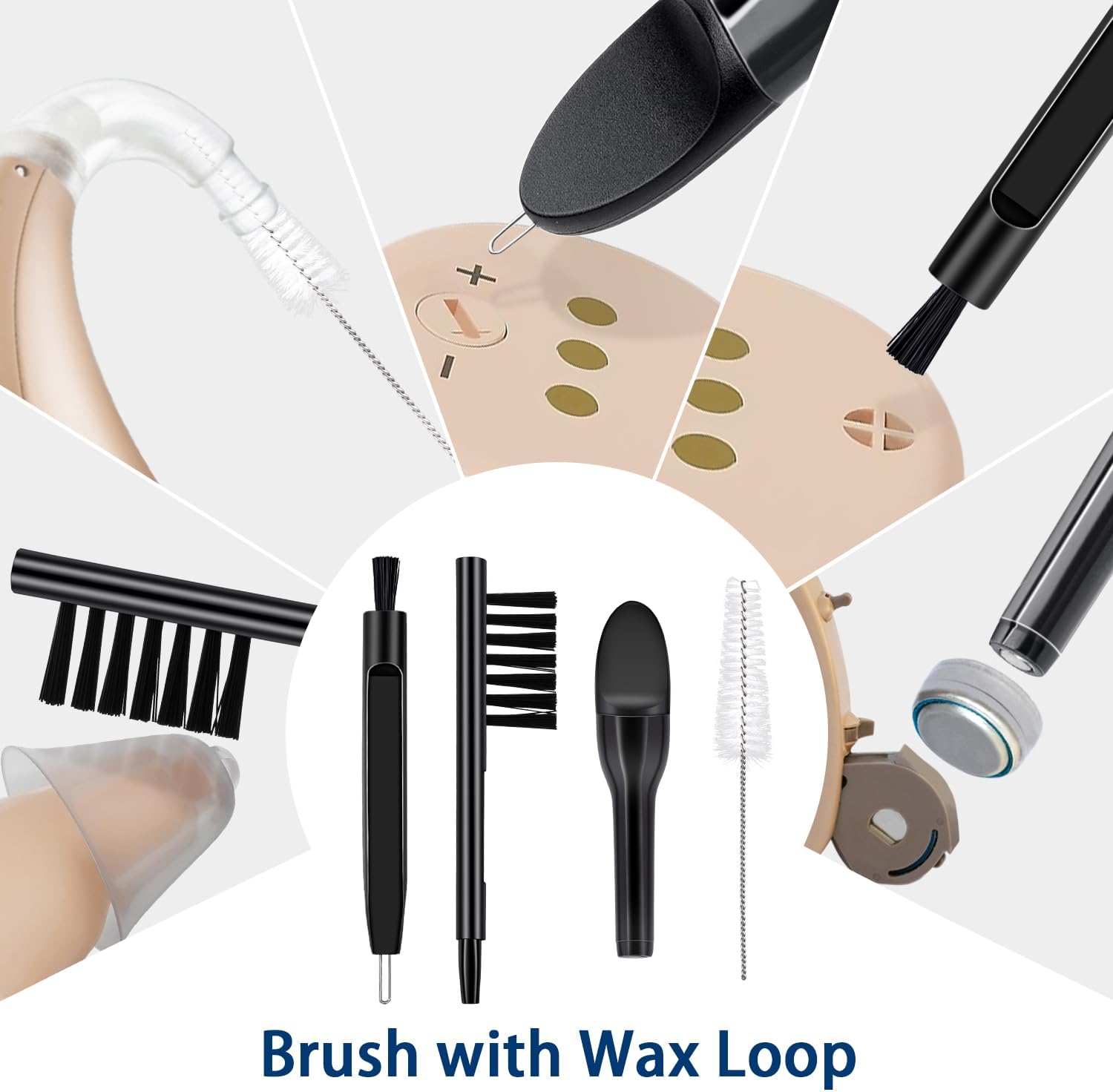 ARRITZ – Kit de limpieza para audífonos de 11 piezas, amplificador auditivo, herramientas de limpieza, audífonos, auriculares, cepillos de limpieza