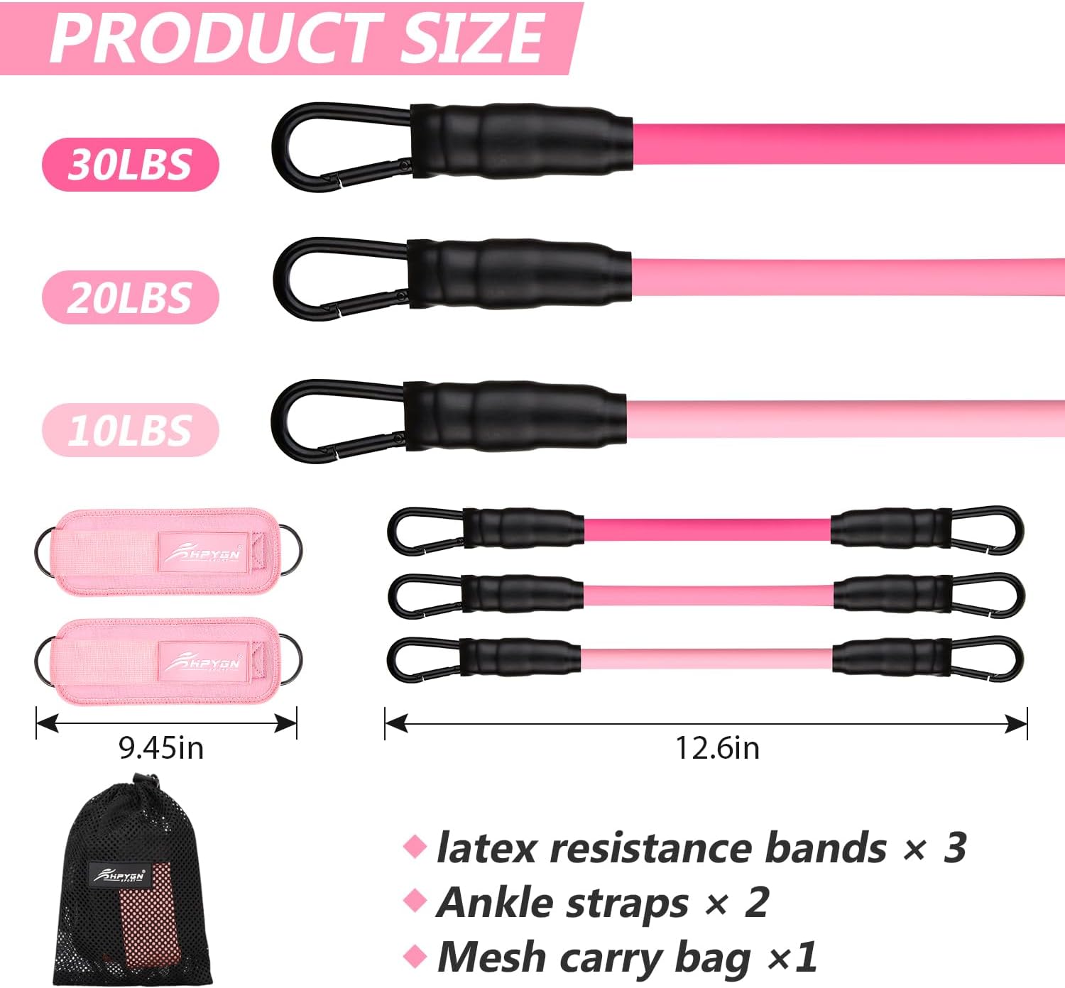 Bandas de resistencia de tobillo, bandas de tobillo para entrenar con puños, bandas de resistencia para entrenamiento de piernas y glúteos, equipo