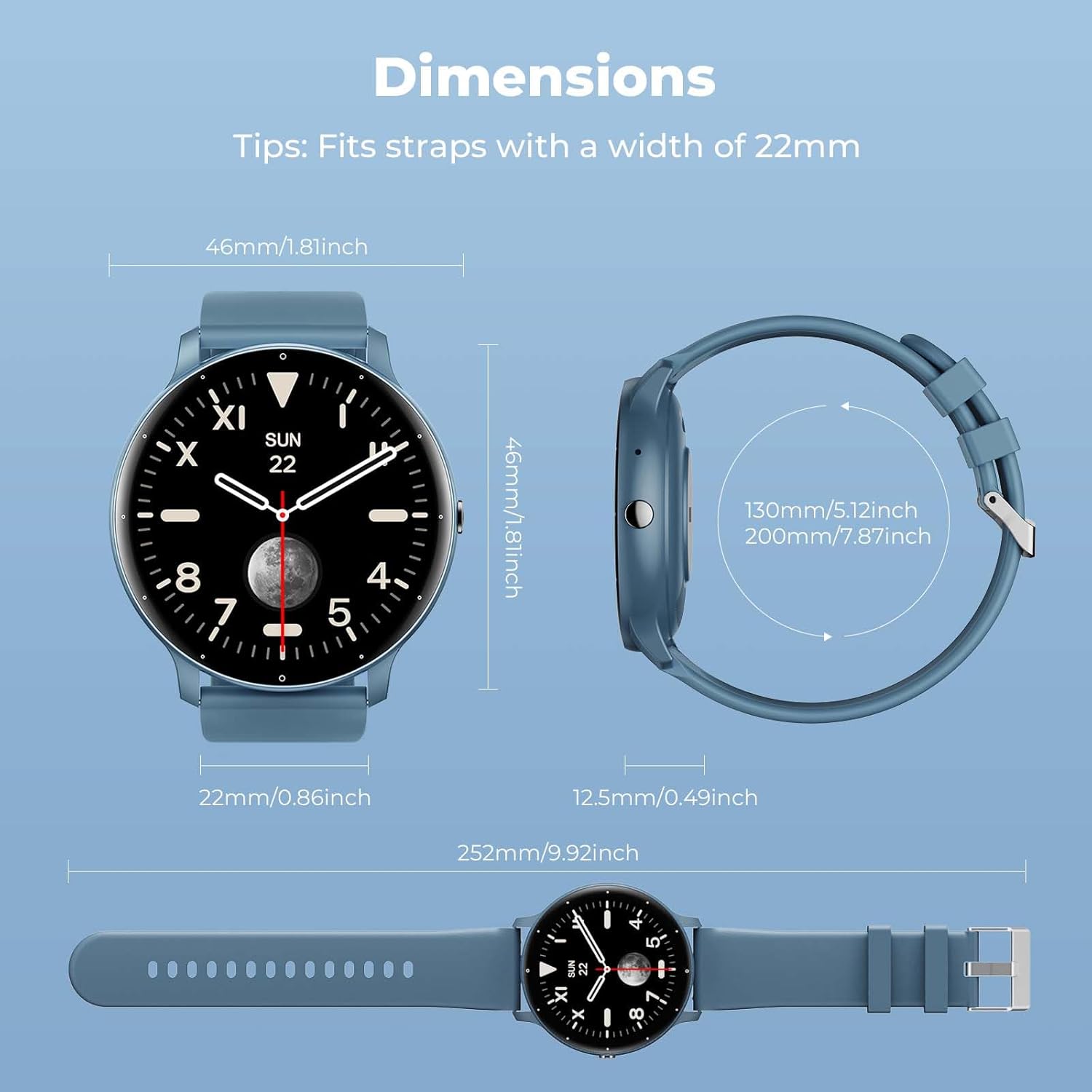 Reloj inteligente para hombres y mujeres (respuestahacer llamadas), reloj de seguimiento de actividad HD de 1.39 pulgadas con 30 modos deportivos,