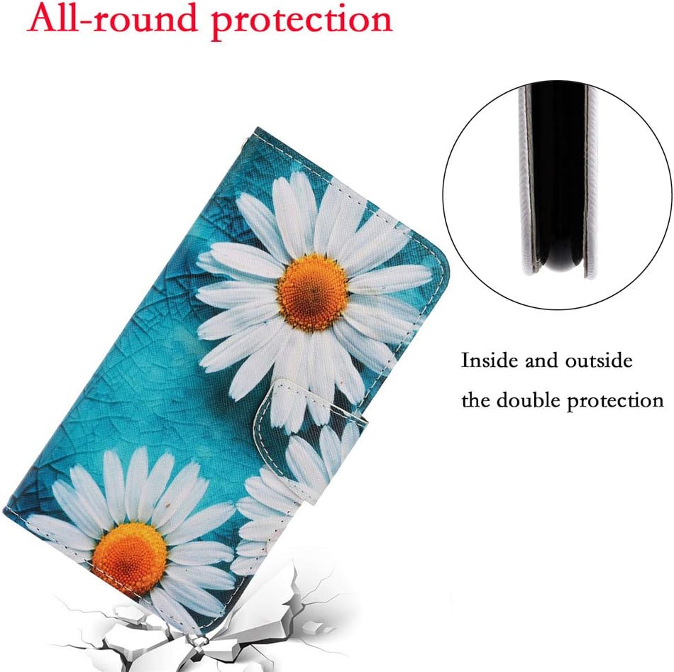 Funda pintada para Samsung Galaxy Note 10 elegante cuero Shell cierre magnético cartera protectora Shackproof funda con correa de muñeca para