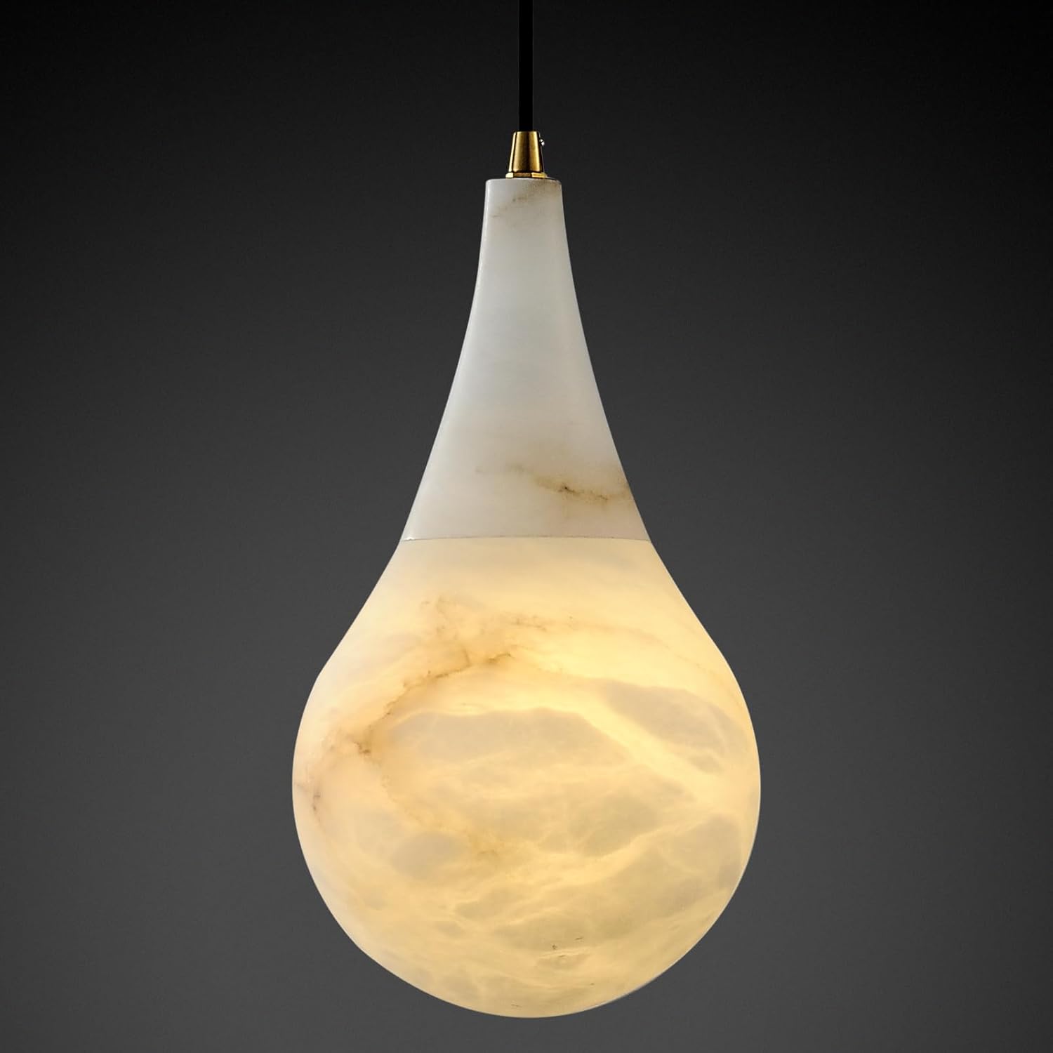 Luces colgantes de alabastro para isla de cocina, lámpara moderna de latón y mármol para dormitorio, baño, sala de estar, gota de lluvia D-6