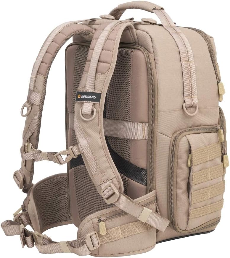 VANGUARD VEO Range T48 BG – Mochila para cámaras réflex digital profesionalessin espejo, estilo táctico, color beige