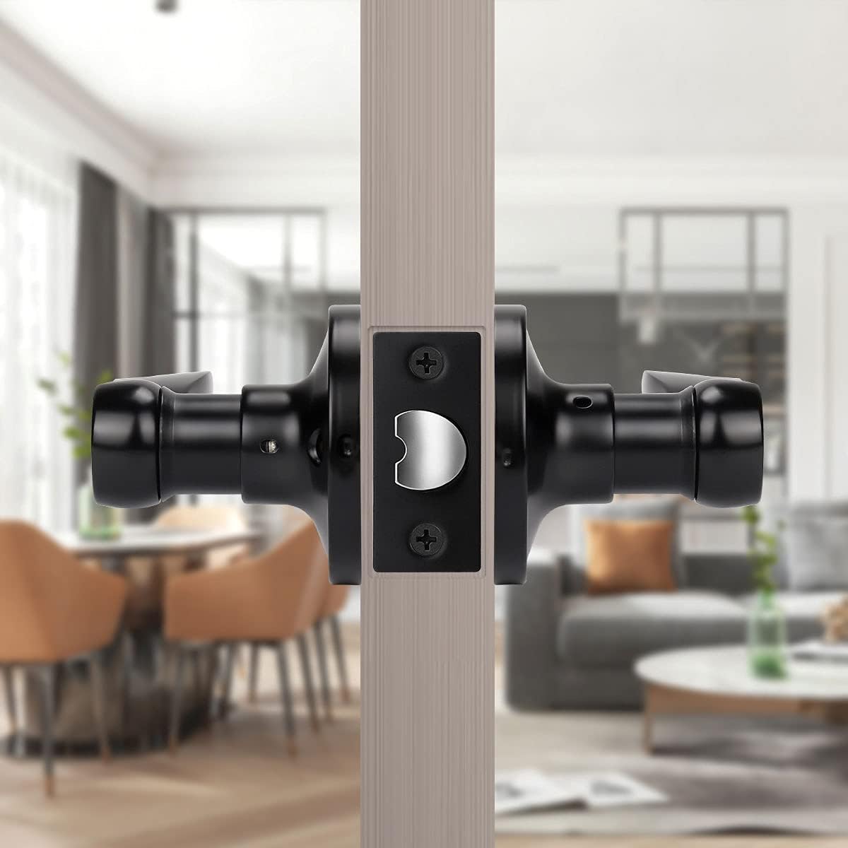 KNOBWELL Paquete de 15 manijas de puerta negras para interiores, perillas de puerta de paso con palanca para oficina, armario, pasillo, manija de