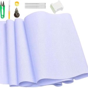 Tela Aida de 14 quilates, tela de punto de cruz blanca, tela bordada, cuadrados, tela clásica de reserva, tela Aida para punto de cruz, tela de lona Tela Aida de 14 quilates, tela de punto de cruz blanca, tela bordada, cuadrados, tela clásica de reserva, tela Aida para punto de cruz, tela de lona