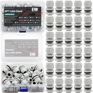 Accesorios de prensaestopas de cable impermeables NPT de 38 pulgadas – Plástico de nailon PA66, contratuerca ajustable impermeable IP68 para Accesorios de prensaestopas de cable impermeables NPT de 38 pulgadas – Plástico de nailon PA66, contratuerca ajustable impermeable IP68 para