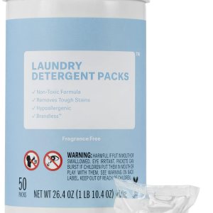Detergente para ropa sin fragancia, cápsulas de detergente hipoalergénicas, cápsulas de detergente para ropa, seguro para todas las lavadoras, sin Detergente para ropa sin fragancia, cápsulas de detergente hipoalergénicas, cápsulas de detergente para ropa, seguro para todas las lavadoras, sin