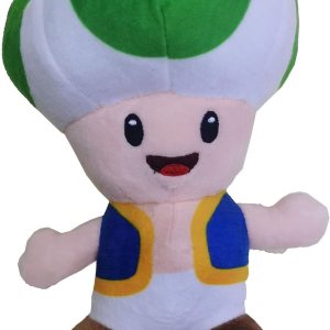 Peluche de sapo verde de hongo, posición de pie, muñeco de juguete de peluche de 8 pulgadas Peluche de sapo verde de hongo, posición de pie, muñeco de juguete de peluche de 8 pulgadas