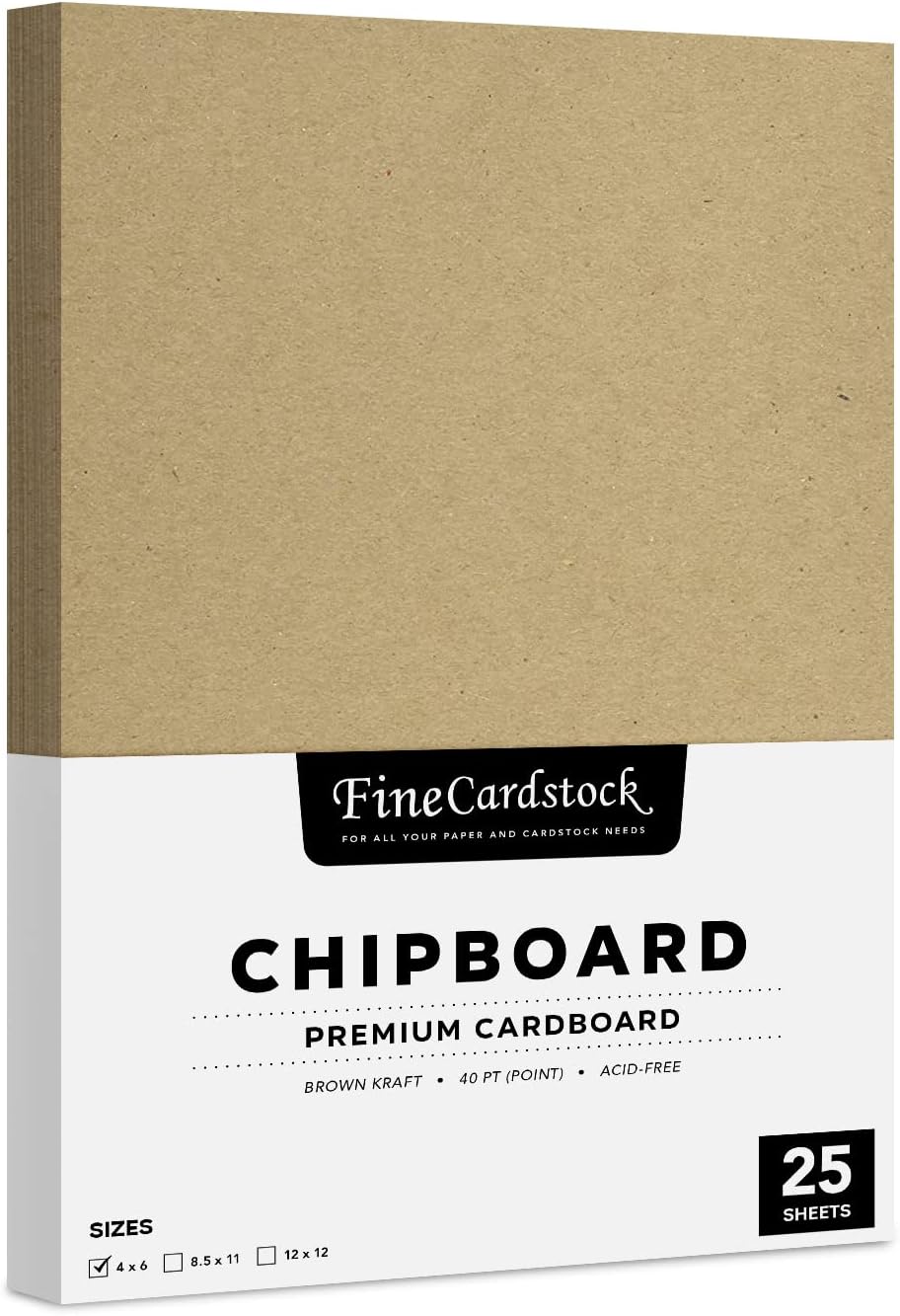 Hojas de cartón pesado de 4 x 6 pulgadas para álbumes de recortes de cartón aglomerado de 4 x 6 pulgadas, tableros de papel kraft marrón, ideal para