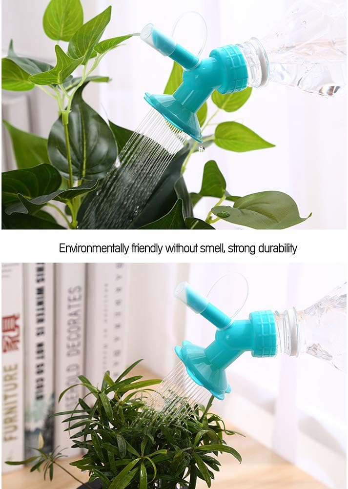 Boquilla de riego de doble cabezal rociador o verter agua Diseño universal y duradero (azul)