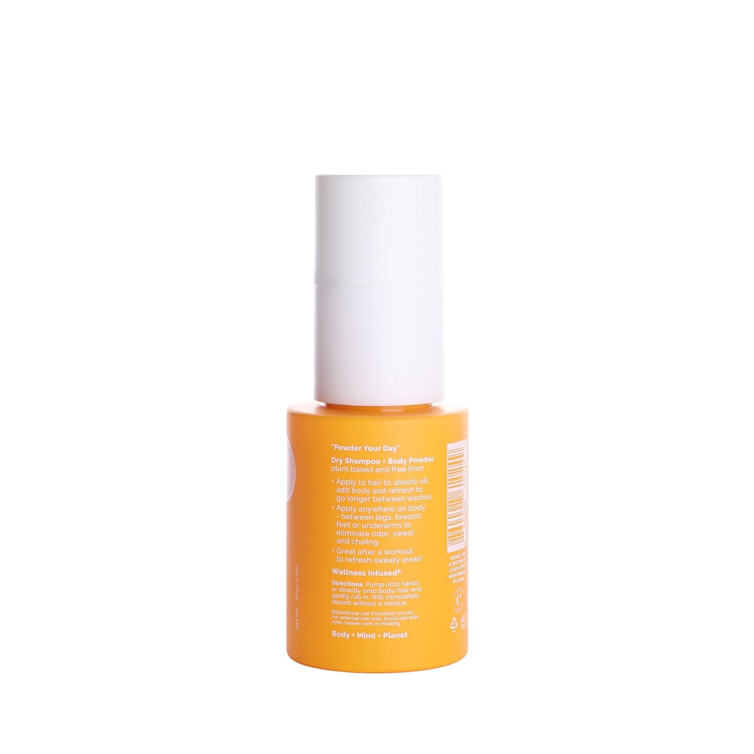 Cleo & Coco – Champú seco natural en polvo – Para cuerpo y cabello – Para mujeres – Absorbe el olor y el sudor – Aceites esenciales y polvo de