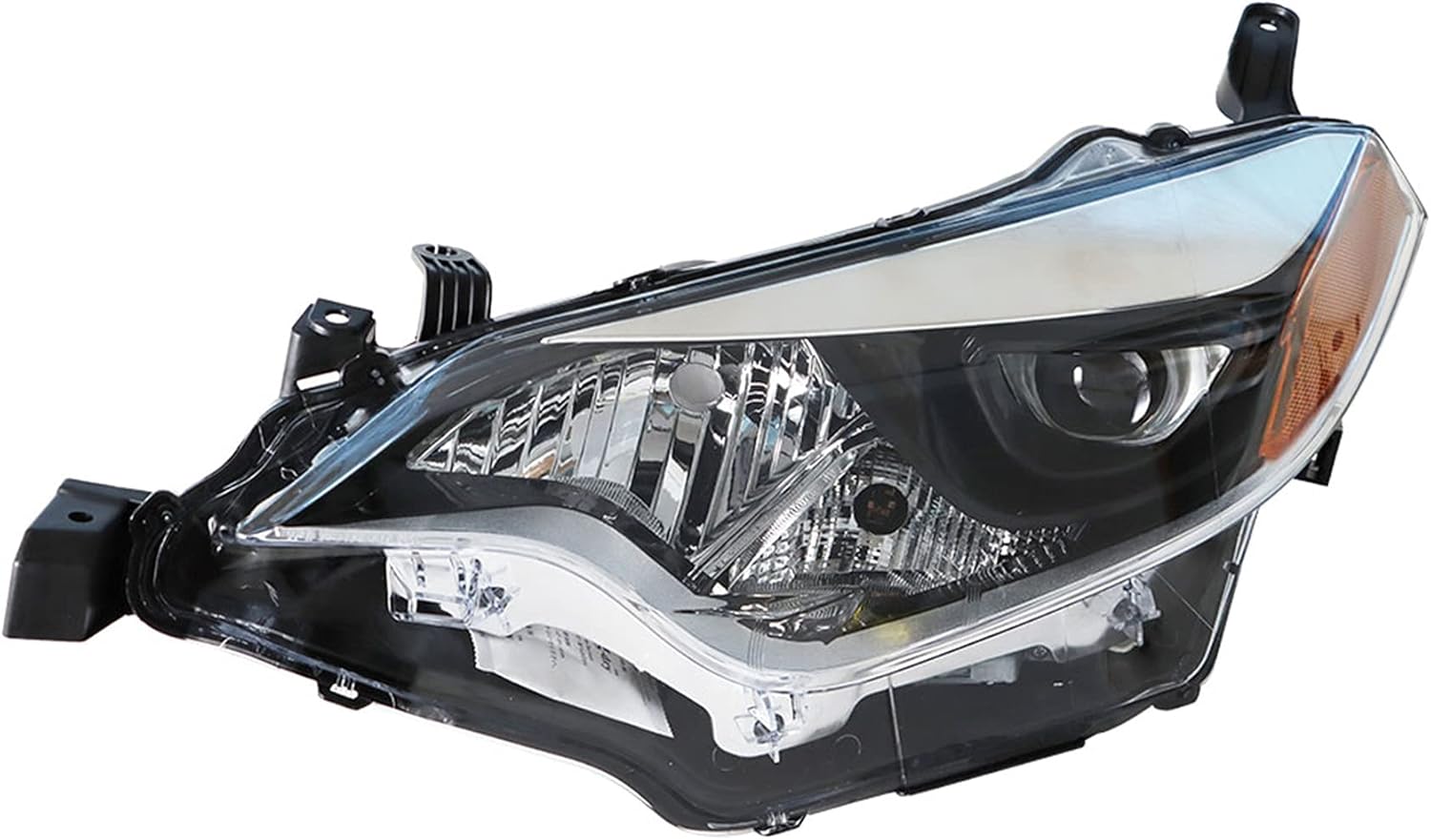 munirater 8115002E60 – Lámpara de luz delantera izquierda negra con LED de repuesto integrado para 2014 2015 2016 Corolla Sedan de 4 puertas
