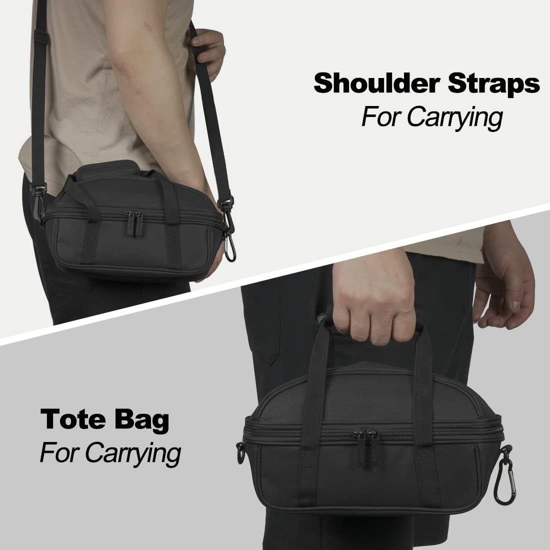 Travel Case with Carabiner and Shoulder Straps for Charge 5  Charge 4 Waterproof Bluetooth Speaker