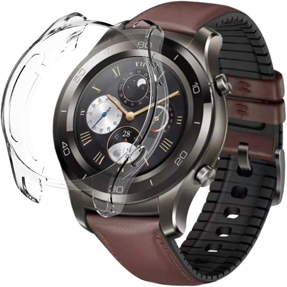 Funda protectora de pantalla compatible con Huawei Watch GT 2 de 1.654 in y 1.811 in, protector de pantalla para reloj inteligente, a prueba de