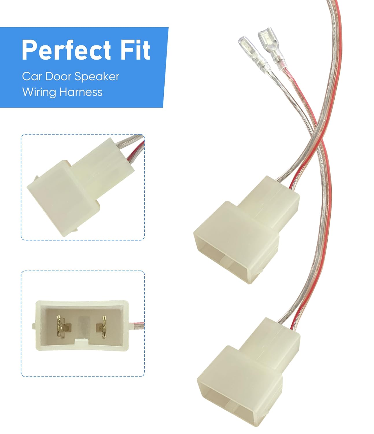 Reemplazo del conector del arnés de cableado del altavoz de la puerta delantera y trasera del automóvil para Honda 1986-2019 Civic Accord Odyssey,