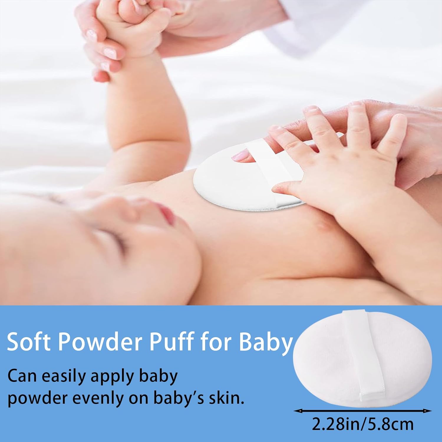 Soplo de polvo corporal y recipiente, contenedor de polvo vacío portátil de 3.15 pulgadas para polvo suelto para mujeres bebés, caja de polvo con