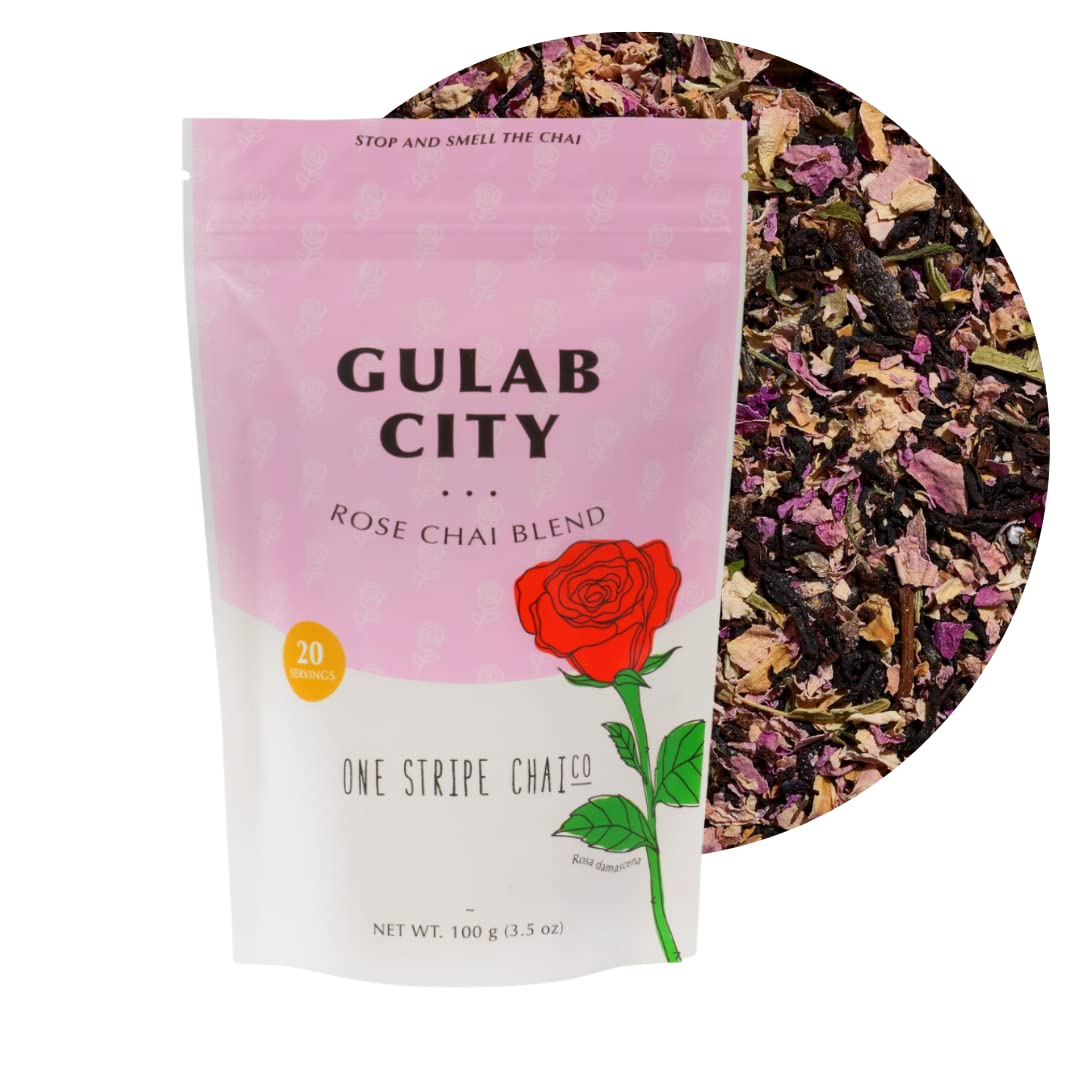 One Stripe Chai  Paquete de trío  Masala Chai + Latte de cúrcuma + Rose Chai