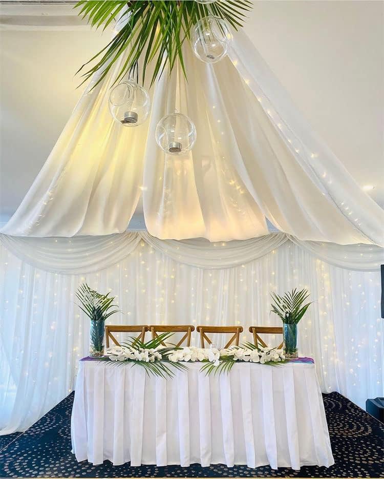 Tela de satén para novia, boda, decoración, disfraz, 60 pulgadas de ancho por yarda (3 yardas, blanco)