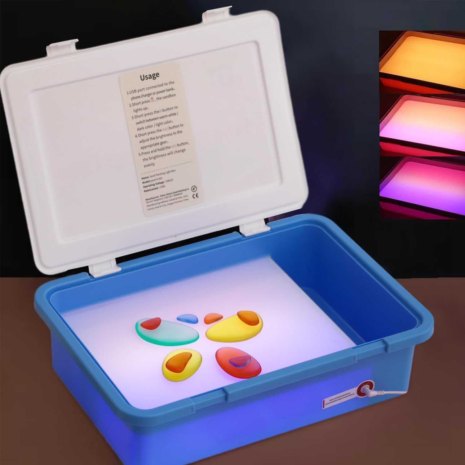 la-belle-vie Mesa ligera para niños, manipuladores de mesa de luz, accesorios de mesa de luz, mesa de luz sensorial, mesa de luz para el aula,