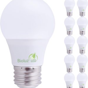 Bioluz LED Bombillas A15 de luz blanca suave 3000 K regulables A15 60 vatios bombillas LED (8 vatios) paquete de 10 Bioluz LED Bombillas A15 de luz blanca suave 3000 K regulables A15 60 vatios bombillas LED (8 vatios) paquete de 10