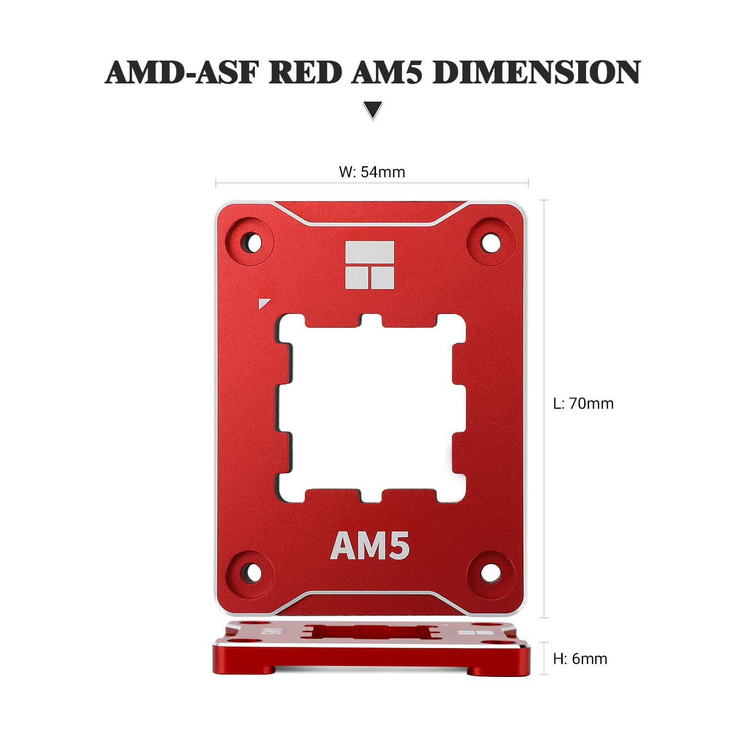 Thermalright ASF-RED AM5 Soporte para CPU, marco de fijación antiflexión correctivo, montaje fijo AM5 de ajuste completo sin marcas, marco de