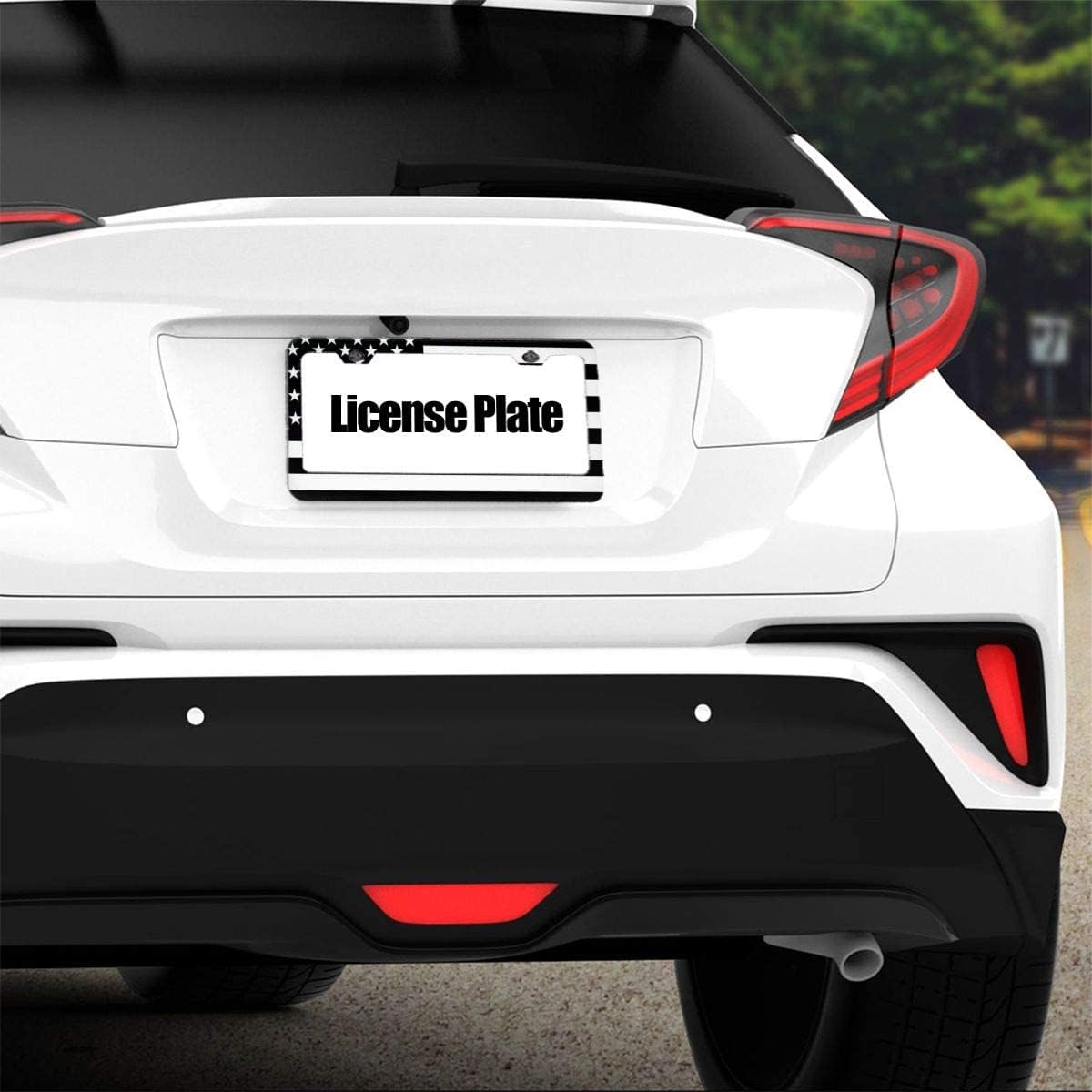 Marco de matrícula personalizado, personaliza tu propio texto, accesorios de metal divertidos para automóvil, soporte para placa de matrícula