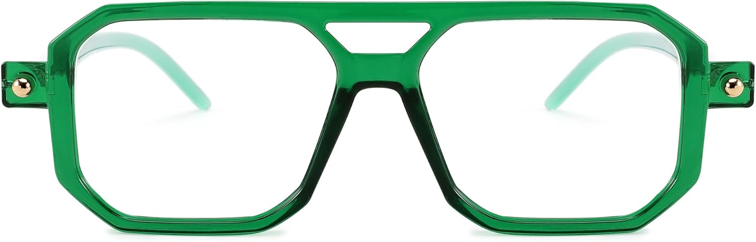 FEISEDY Gafas vintage cuadradas con bloqueo de luz azul para mujeres y hombres, de los años 70, planos, aviador, antideslumbrante, B0062