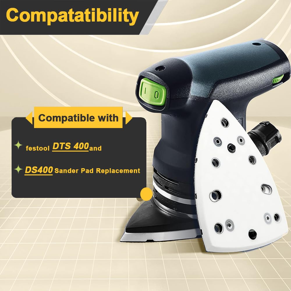 DTS400 DS400 Req – Almohadilla de lijado compatible con Festool DTS400DS400- STF-Delta-100X150- Almohadilla de lijado StickFix – Repuesto para