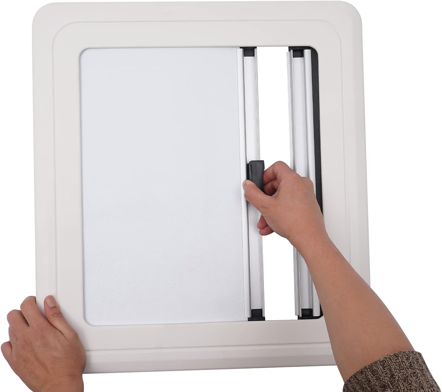 CNCEST Puerta de ventilación con bisagras para caravana, caravana, cámper, 18 x 20 pulgadas, ventana de salida de autocaravana para caravana,