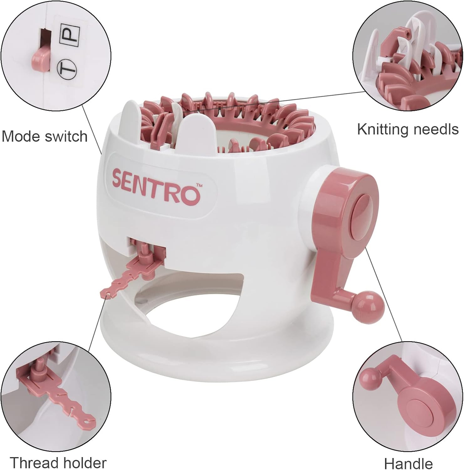 YIMORIA Sentro – Máquina de tejer rotativa para adultos y niños, inteligente de 22 agujas, adecuada para principiantes, calcetines eficientes de
