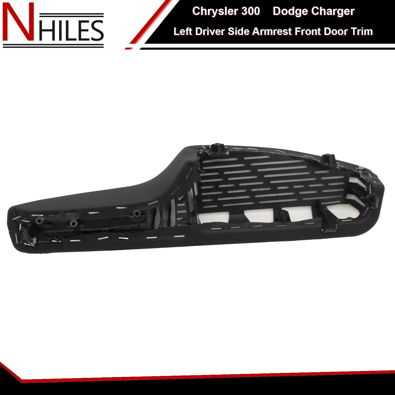 NHILES Reposabrazos del lado del conductor izquierdo compatible con Chrysler 300 Dodge Charger 2011-2023, reemplaza # 1WK37DX9AB