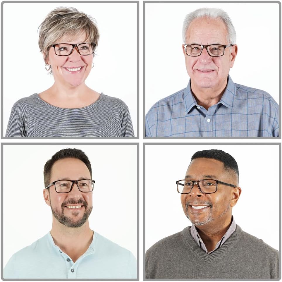 Clic Slastik – Lentes de lectura magnéticos para lectores de computadora, banda plegable suave, lente reemplazable, templos Adj, Barat, (S-XL)