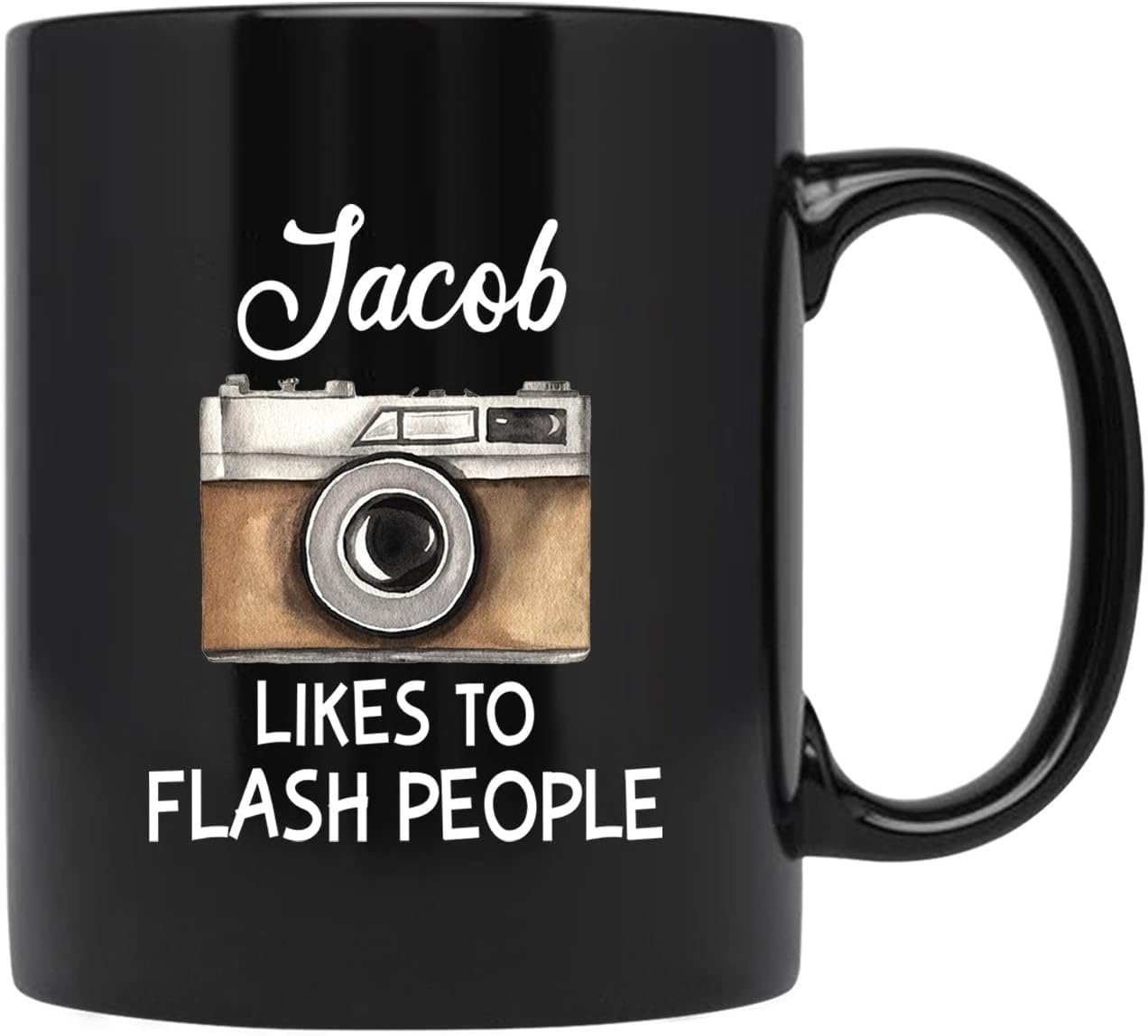 Taza de té con cámara personalizada, tazas de café personalizadas para fotógrafos, tazas de cerámica con gustos de personas flash, taza de café para
