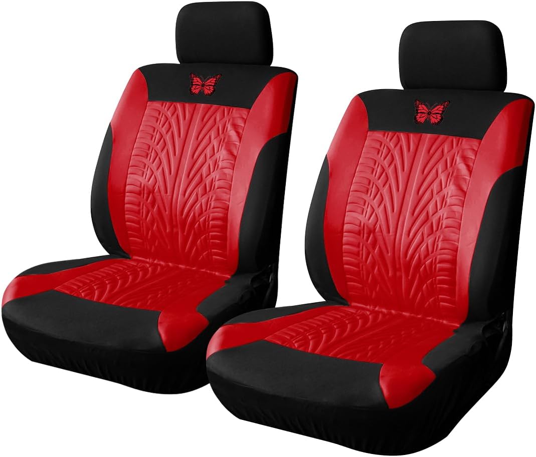 Fundas de asiento delantero de automóvil, paquete de 2 protectores de asiento automotriz de mariposa, accesorios para el interior del automóvil,