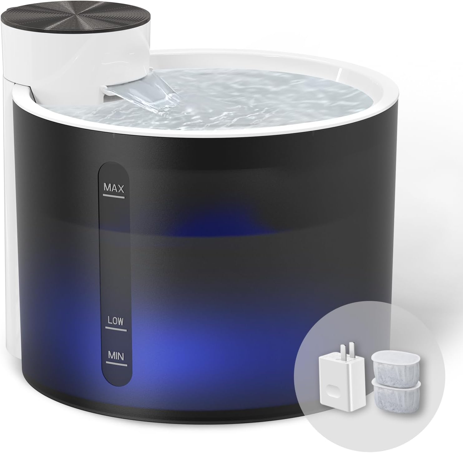 WOPET Fuente de agua para gatos W500, 3.5L118 onzas, fuente para gatos sin BPA, fuente súper silenciosa para perros, dispensador de agua para gatos