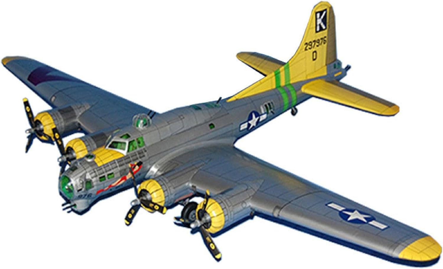 ONEJIA 147 Paper B-17 Flying Fortress Heavy Bomber Model Simulation Fighter Aviation Military Science Exhibition Model (kit sin ensamblar)