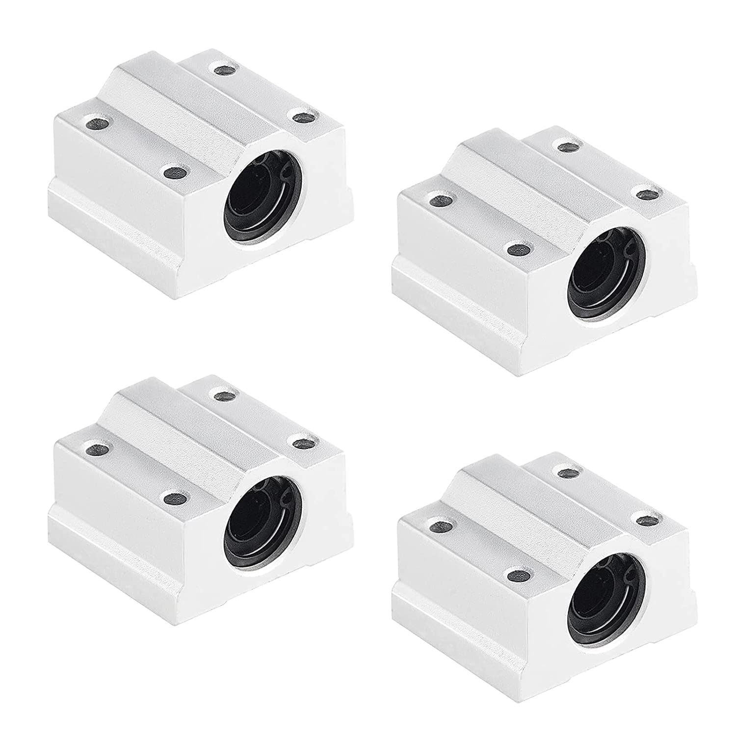 2 varillas de movimiento lineal de 0.315 x 3.937in y tornillo de plomo de 0.315in y 4 soportes de varilla SK8 y 4 piezas SCS8UU y 2 piezas de bloque