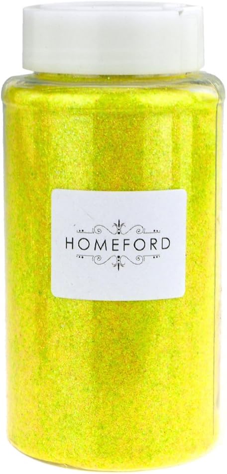 Homeford Botella de purpurina fina, 1 libra a granel (amarillo)
