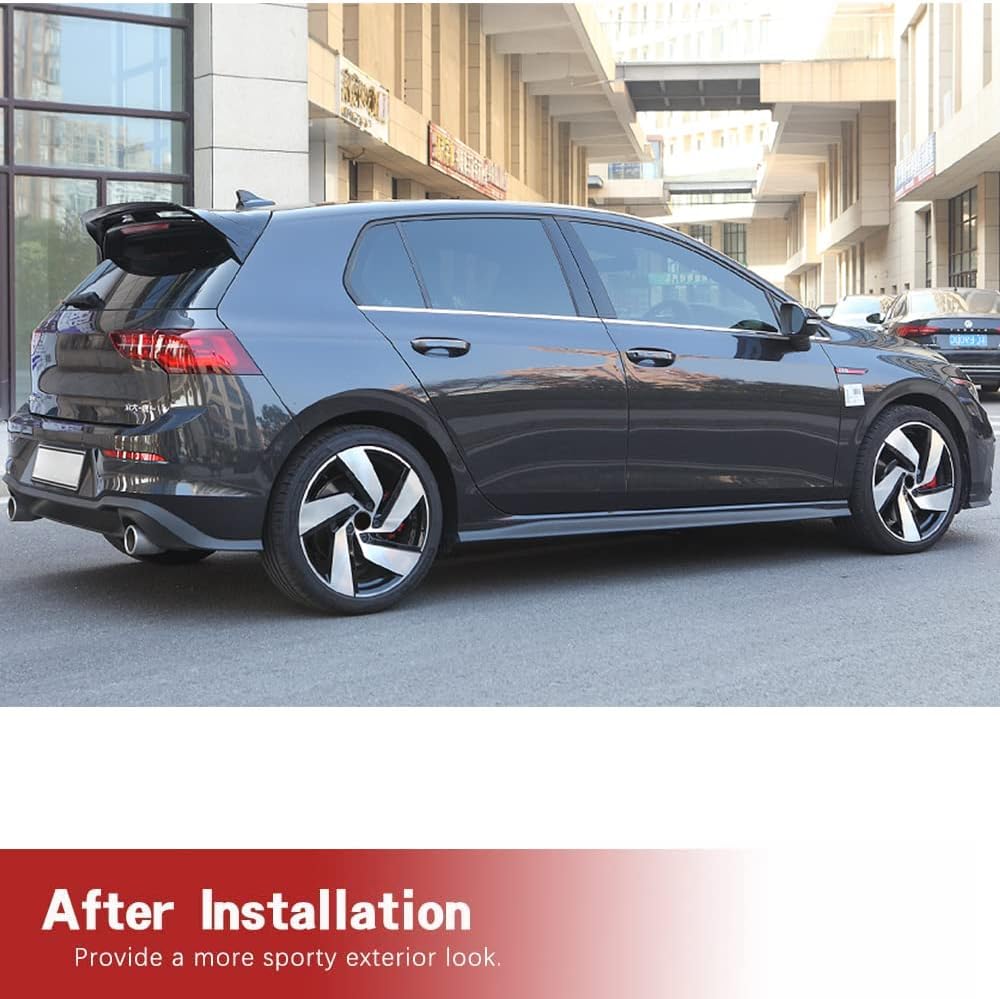 Alerón trasero Mk8 para Volkswagen VW Golf 8 Mk8 GTI R 2021-2023 Alerón de techo trasero Alerón de ventana superior Outlet de fábrica (negro