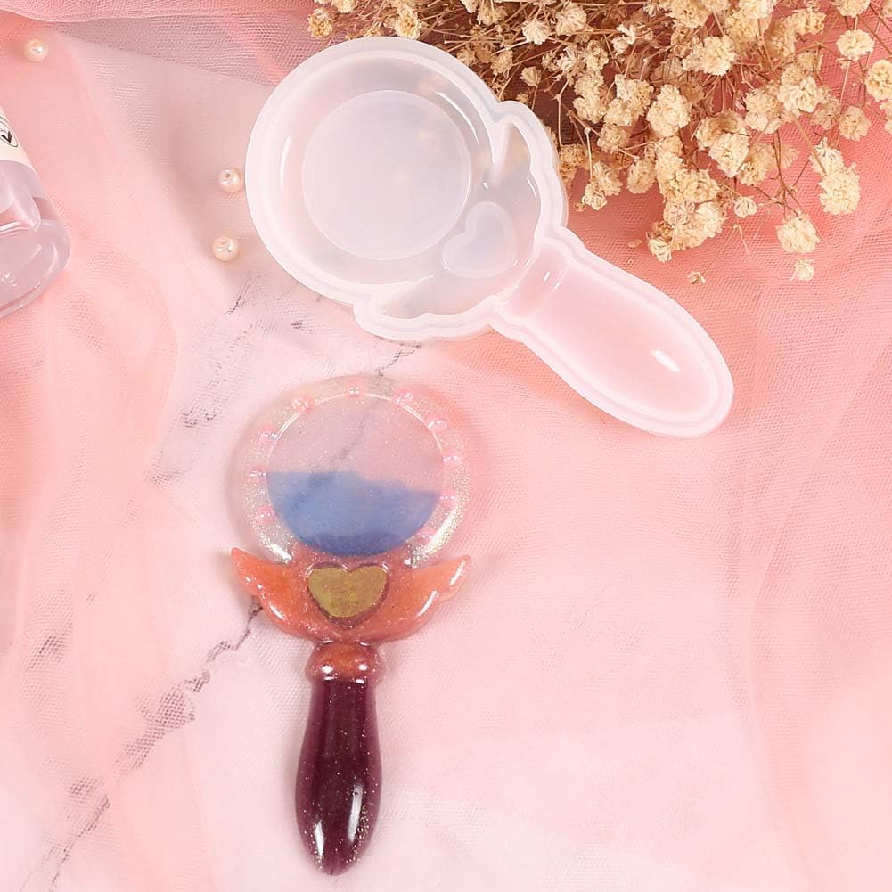 Sailor Moon Wand – Moldes de resina para varita de mariposa de estrella, molde de resina de luna, molde de estrella de silicona, molde mágico de