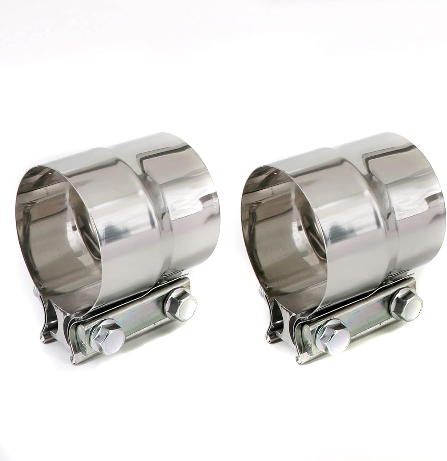 Abrazadera de banda de escape de 3.0 pulgadas, junta de regazo de acero inoxidable 304 preformada, utilizada para sellar silenciadores, accesorios,