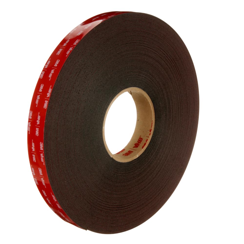 Rollo de cinta 3M VHB 5952 de 1 pulgada x 108 pies, cinta de espuma acrílica de doble cara, cinta de montaje industrial resistente, de alta unión,