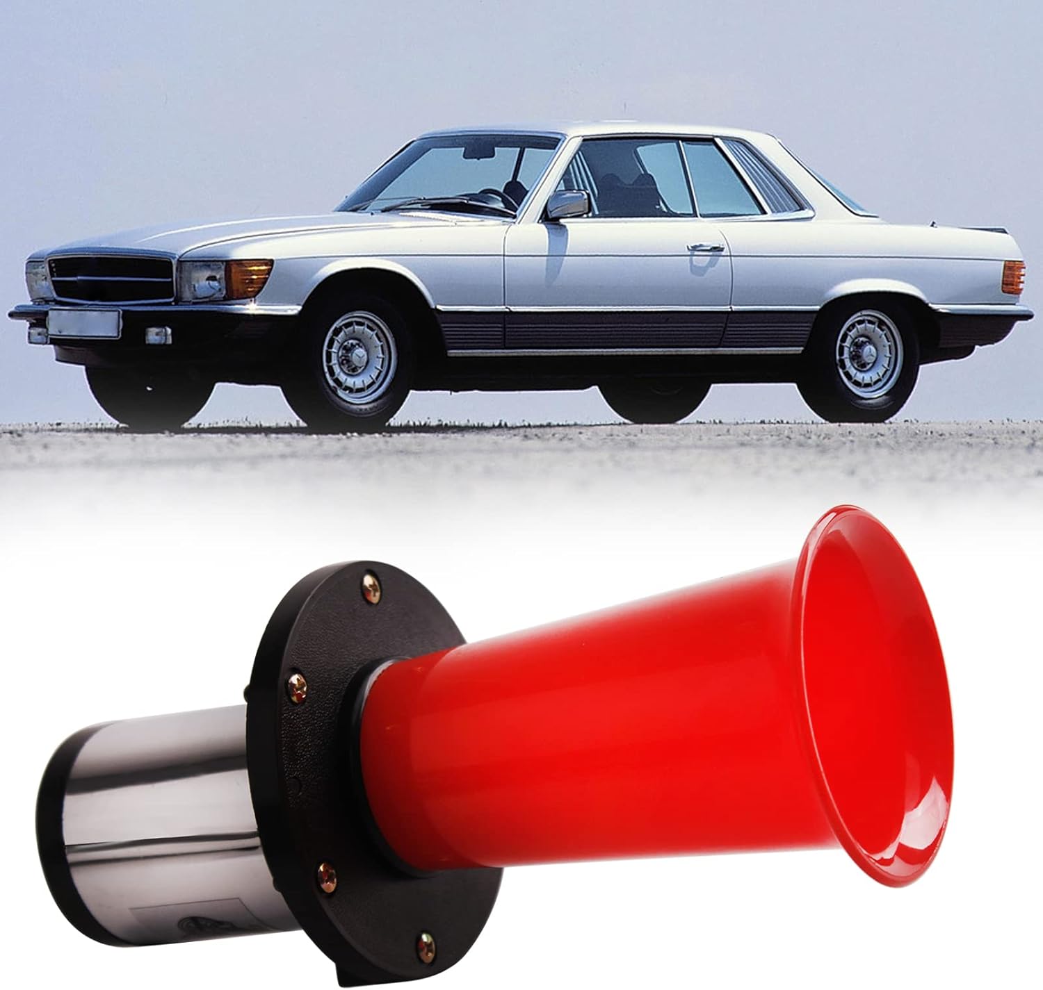 FARBIN Bocina de coche clásica Ooga cuerno de aire antiguo cuerno de Ahooga estilo antiguo 12v cuerno de coche viejo sonido de coche (cuerno de tono